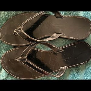 USED Coach flip flops
